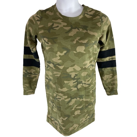 Love, Fire Women's Small Camouflage Mini‎ Dress Long Sleeve Shirt Boyfriend NWT - Picture 1 of 10